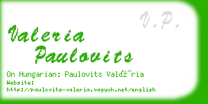 valeria paulovits business card